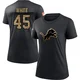 Devin White Detroit Lions ＃45 Women's Black 2020 Salute To Service Performance T-Shirt