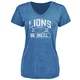 Eric O'Neill Detroit Lions ＃66 Women's Blue Pro Line by Flanker Tri-Blend T-Shirt -