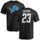 Jerry Jacobs Detroit Lions ＃23 Men's Black Pro Line Name & Number Logo T-Shirt -