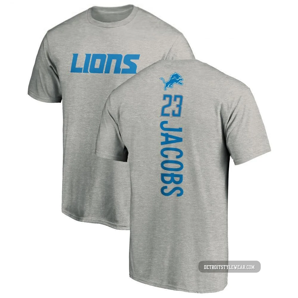 Jerry Jacobs Detroit Lions ＃23 Youth Pro Line Backer T-Shirt - Ash