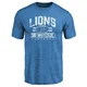 Nick Whiteside Detroit Lions ＃38 Men's Blue Pro Line by Flanker Tri-Blend T-Shirt -