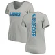 Taylor Decker Detroit Lions ＃68 Women's Pro Line Backer V-Neck T-Shirt - Ash