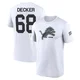 Taylor Decker Detroit Lions Legend ＃68 Men's White 2024 Salute to Service Performance T-Shirt