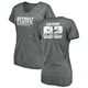 Thomas Gordon Detroit Lions ＃82 Women's Gray Pro Line by Retro Tri-Blend V-Neck T-Shirt - Heathered